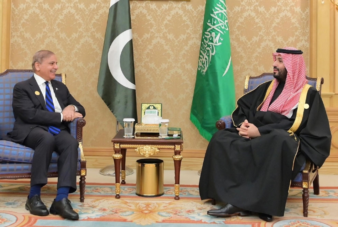PM Shehbaz  meets Saudi Crown Prince  Muhammed bin Salman