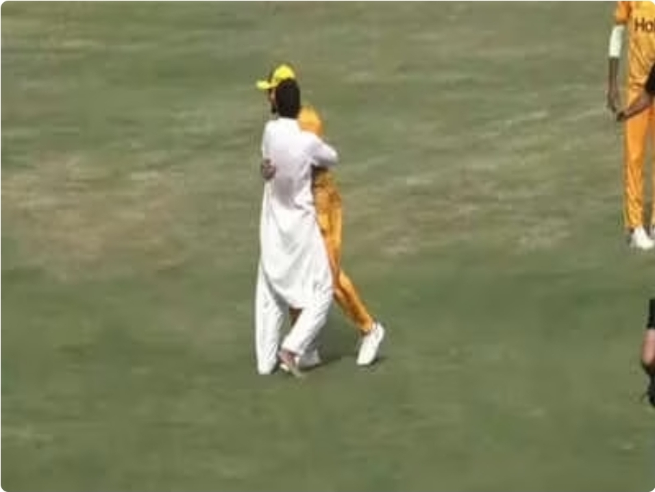 Watch: Fan breaks security, hugs and kisses Babar Azam during match