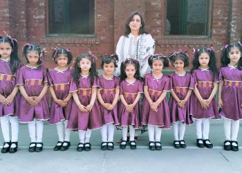 Colorful annual day of nursery class girls at Sacred Heart Convent School celebrated