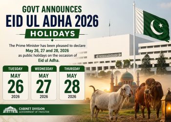 Govt announces three public holidays for Eid ul Adha 2026