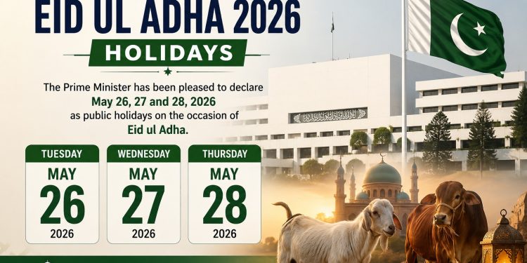 Govt announces three public holidays for Eid ul Adha 2026