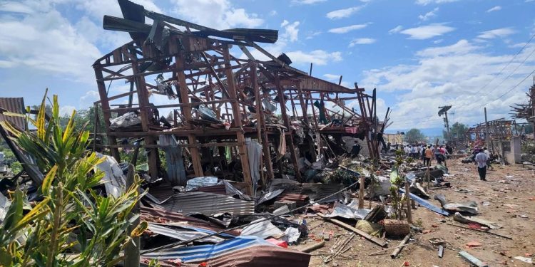 More than 45 killed in Myanmar blast near Chinese border, rescue workers say