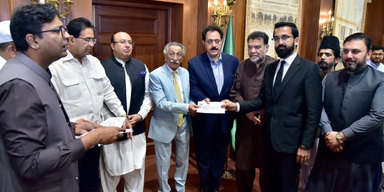 Provincial Law Minister Rana Muhammad Iqbal Khan distributes Grants-in-Aid among various bar associations