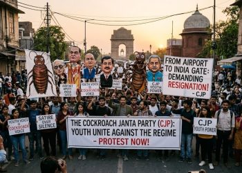 Satirical ‘Cockroach Party’ founder returns to India to mobilize viral youth movement for Delhi Street Protests
