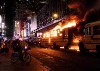 Knicks’ NBA Finals celebrations turn chaotic as World Cup buses vandalised in New York