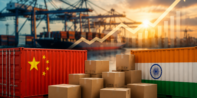 India-China trade hits record pace as imports from Beijing approach $80 billion in first half of 2026