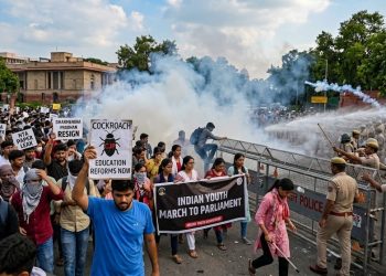 Cockroach Janta Party leads Indian youth march towards Parliament as police fire tear gas